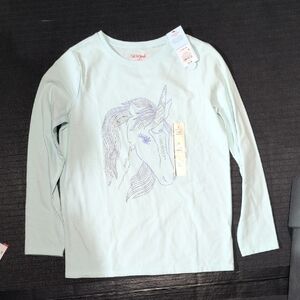 Cat & Jack Kids Unicorn Graphic Tee - Light Blue